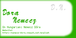 dora nemecz business card