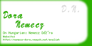 dora nemecz business card